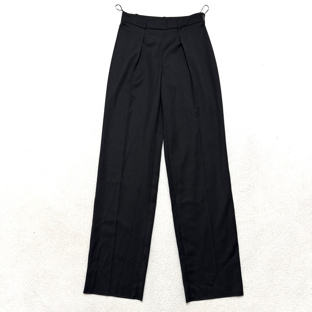 Hermes Paris Employee Uniform Pants Womens EU 38 US 6 High Waist Pleated Wide